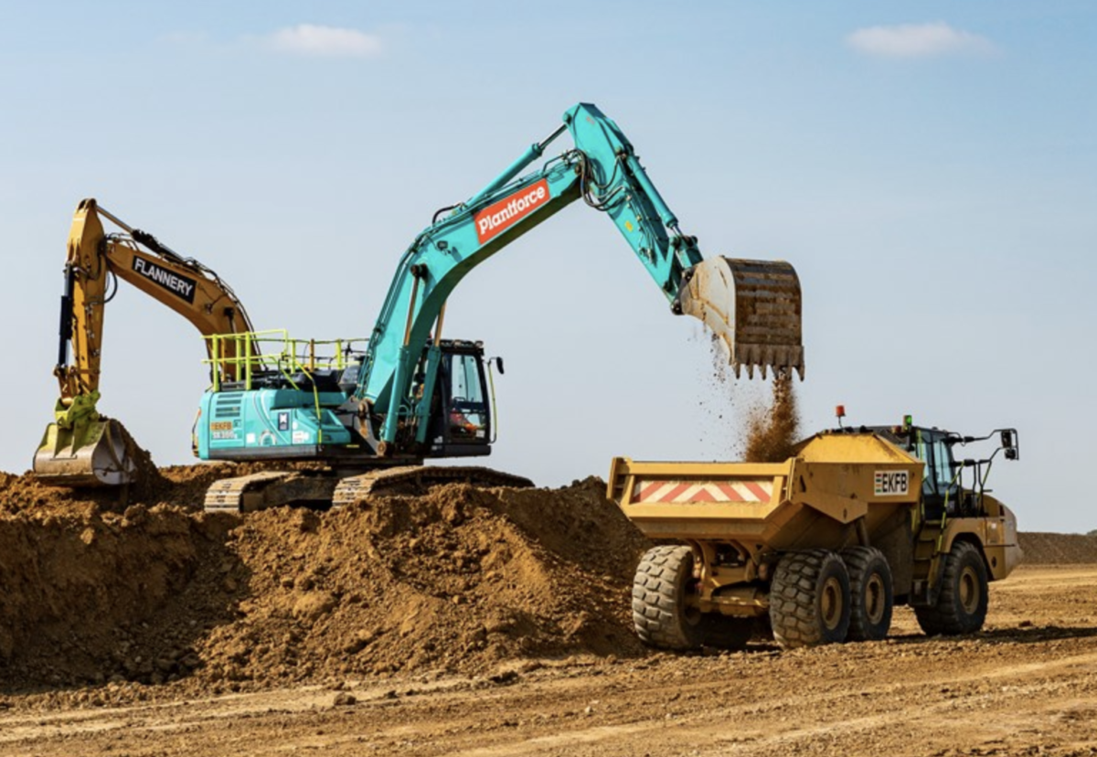 HS2 Barton Mixbury start of excavation