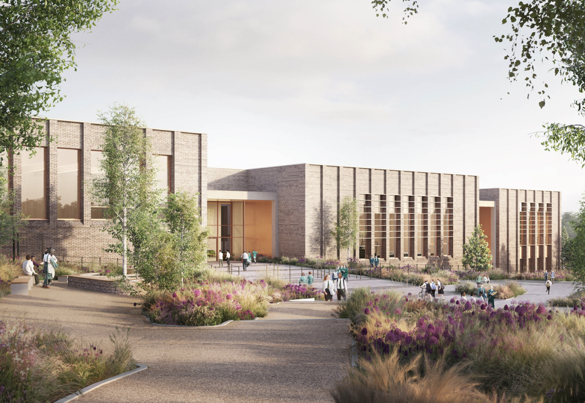 Major new secondary school will be built on a sloping site and is planned to open in September 2025