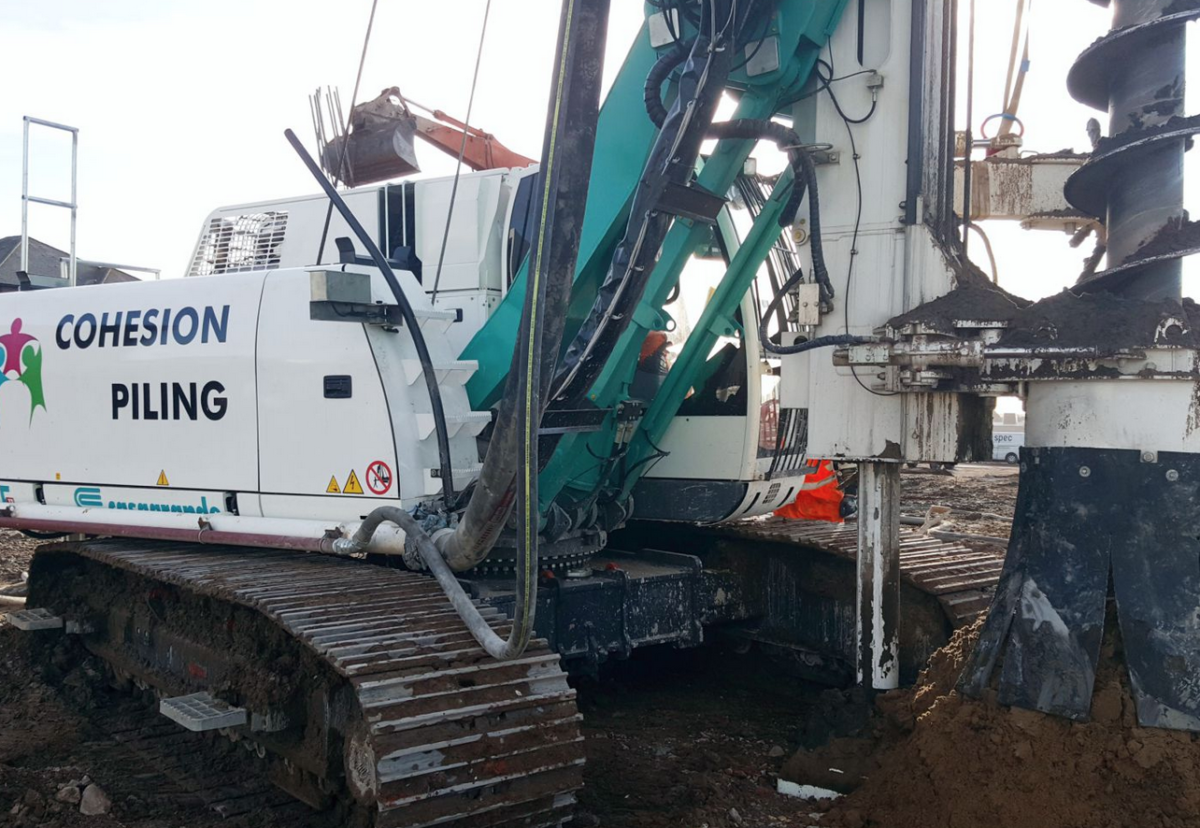 Cohesion Piling was working on the Bowmer & Kirkland site