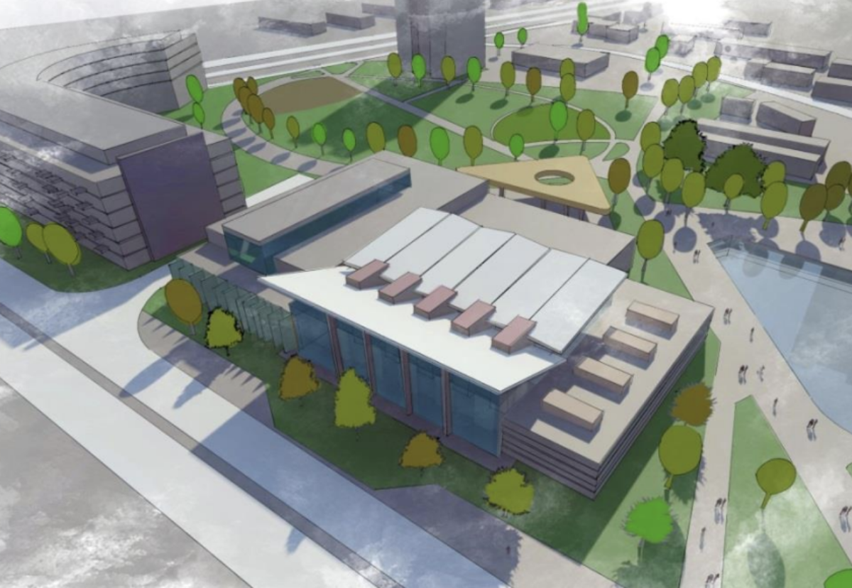 The centre will feature a 10-lane swimming pool and sports hall