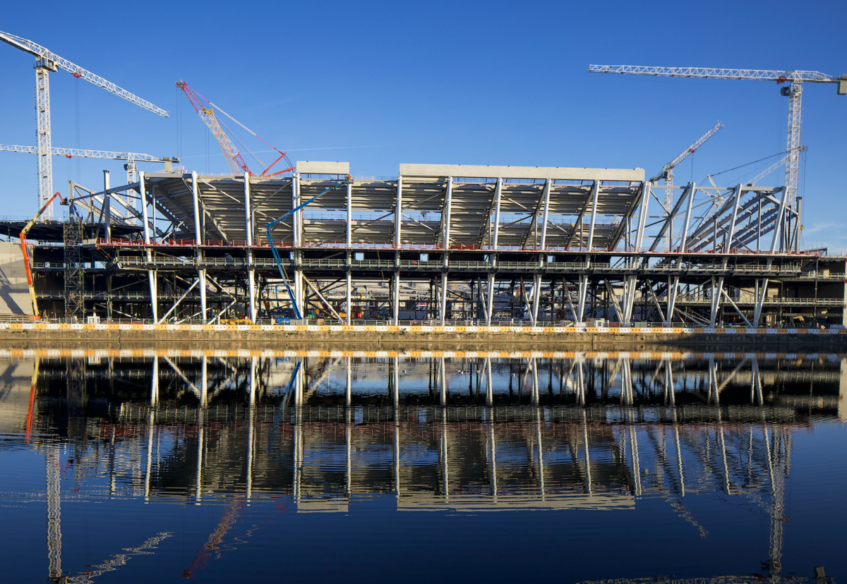 Severfield is close to completing the steelwork for Everton's new football stadium