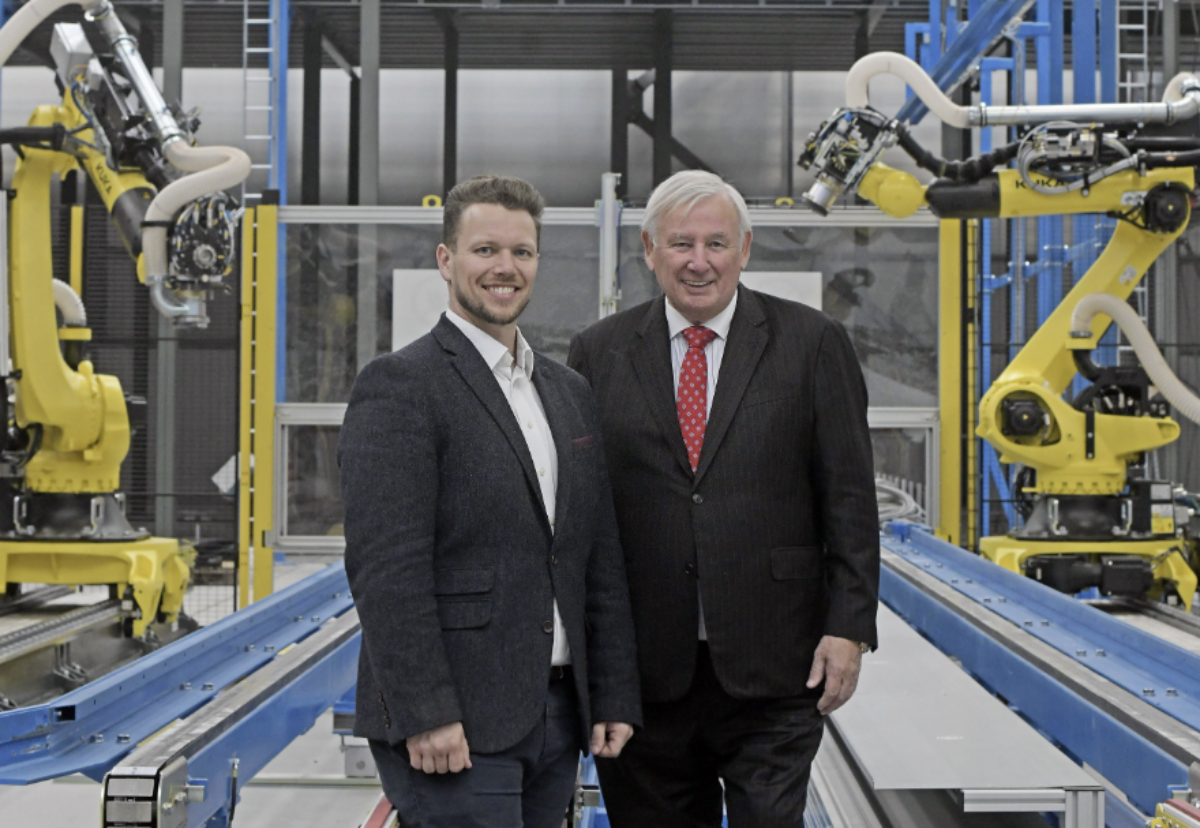 Shaun Weston, MD of British Offsite, with father and chairman Bob Weston