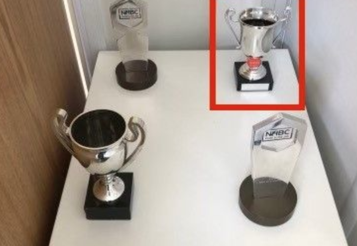 The Enquirer has seen a photo of the trophy before it was destroyed by London Square