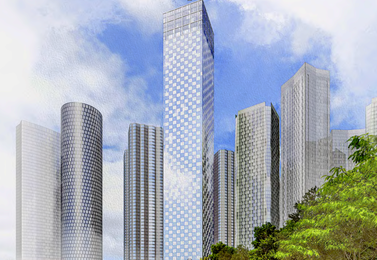 The Lighthouse (centre) will become the tallest building in the UK outside of London.