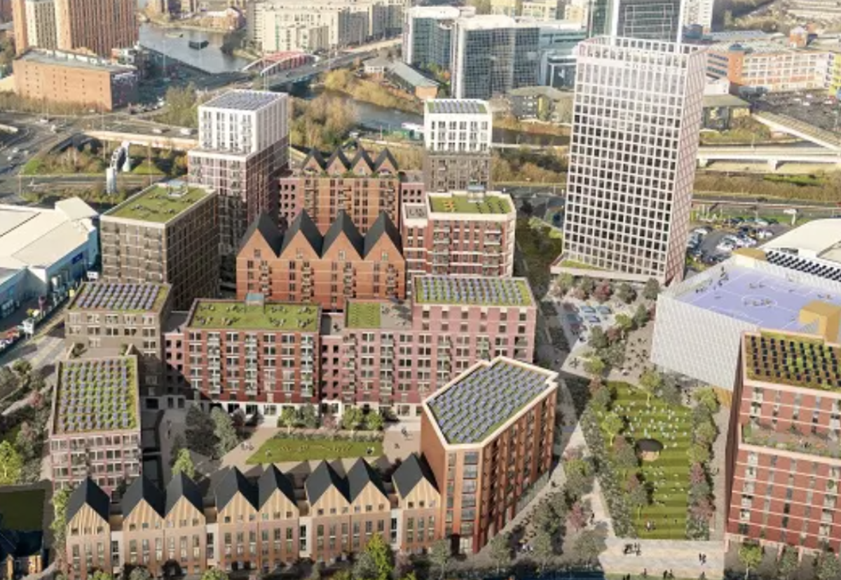 Aerial of how the proposed redevelopment scheme could look