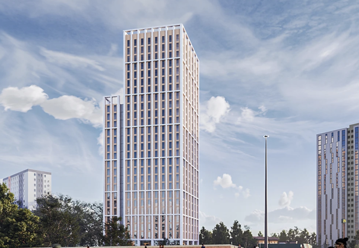 Planned 27-storey tower is designed with a distinctive 19-storey shoulder block