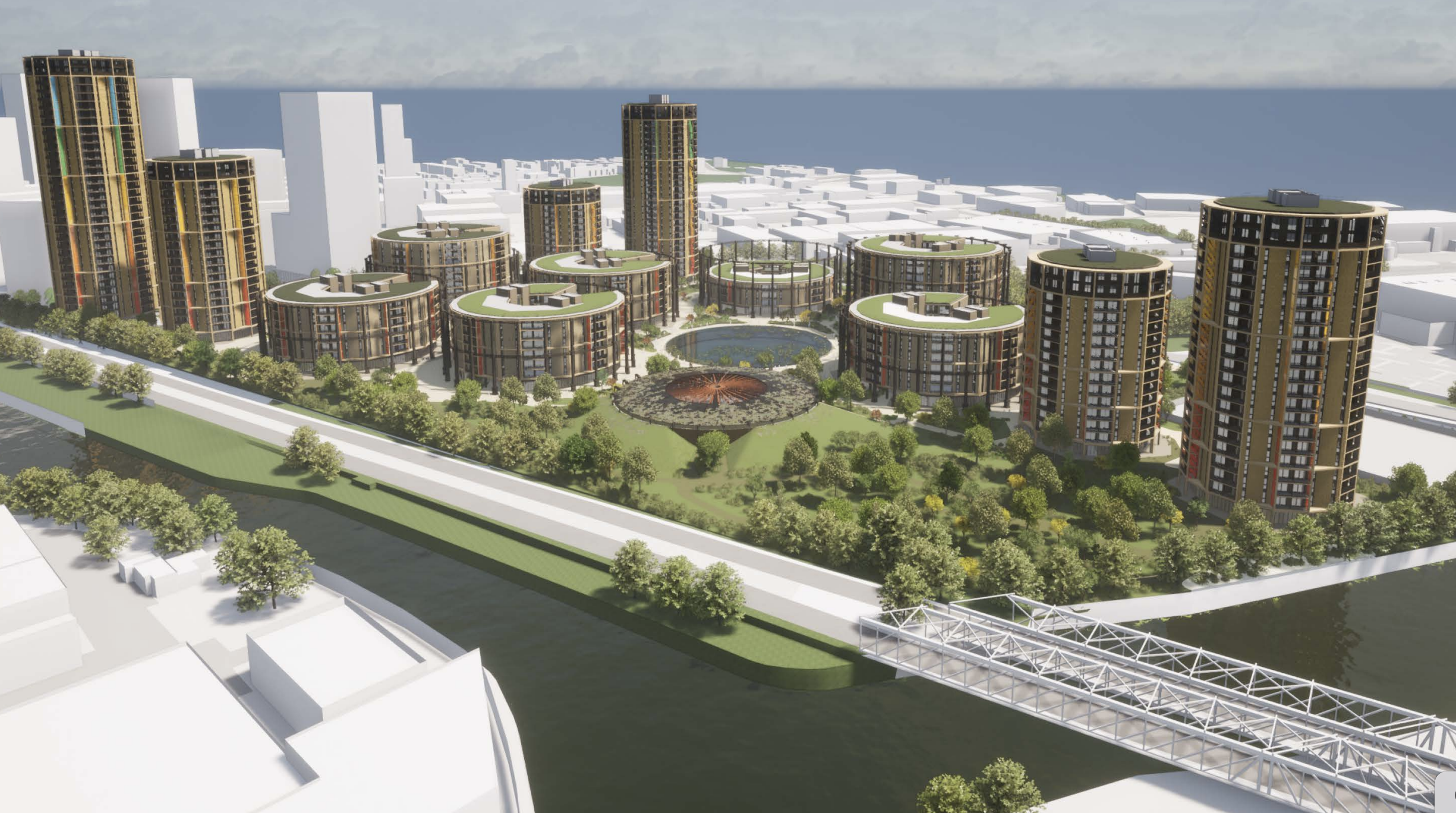 2,100 homes plan for UK’s largest cluster of Victorian gasholders