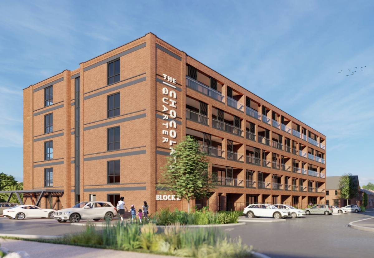 The external façade will preserve the heritage style of the former Fry’s Chocolate Factory