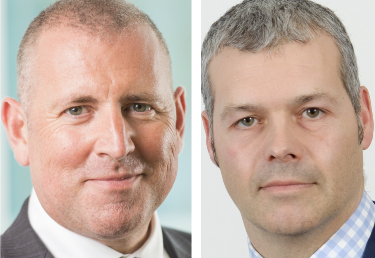 Terry Muckian (left) replaces Steve Holbrook as Skanska Building MD