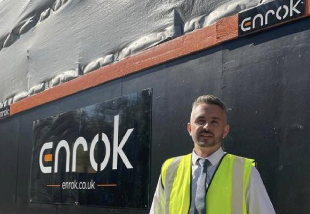 Happier times for Simon Bennett , operations director at Enrok's Brixton build to rent scheme last summer