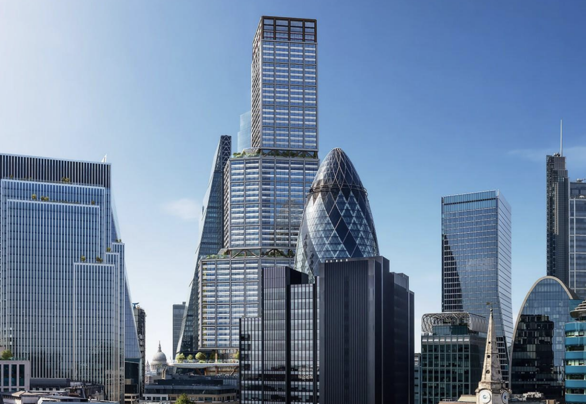Plans lodged for near 2m sq ft London skyscraper. (CGI courtesy of DBOX for EPA)