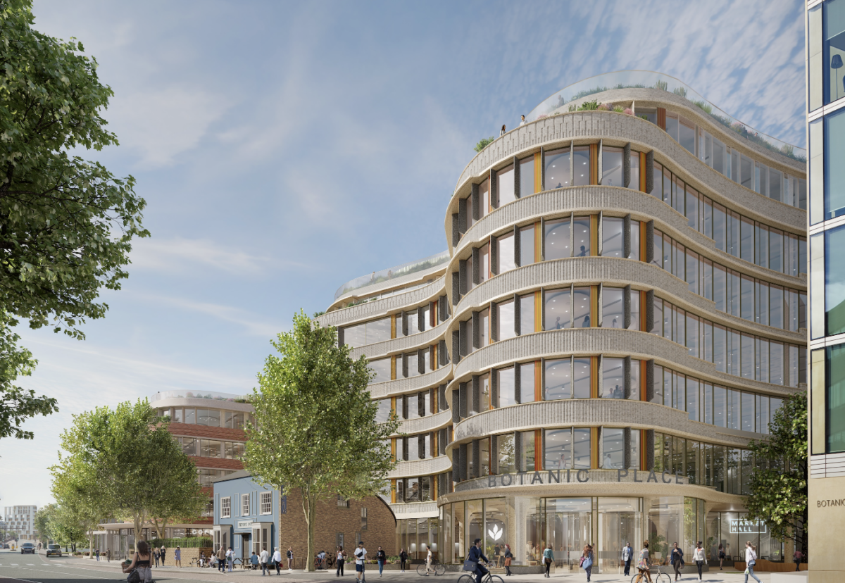 Skanska's twin office Botanic Place project will also preserve a pub on the site