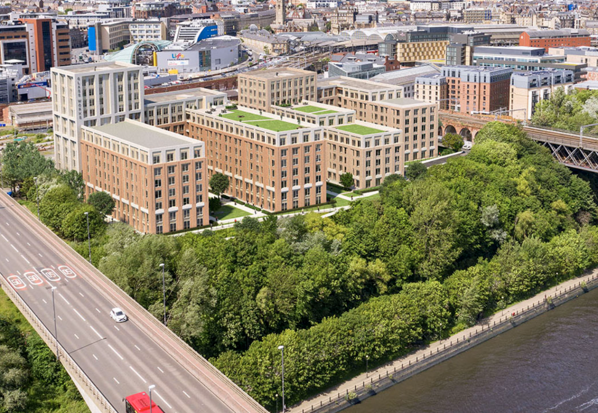 Pottery Lane scheme next to the Tyne