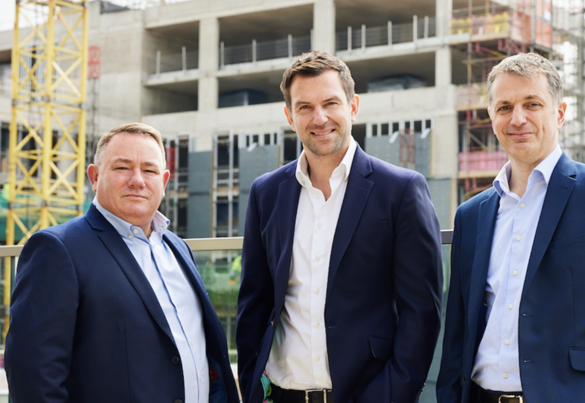 Paul Dodsworth, Managing Director of Caddick Construction; Johnny Caddick, Caddick Group; Myles Hartley, MD of Caddick Developments and Group ESG