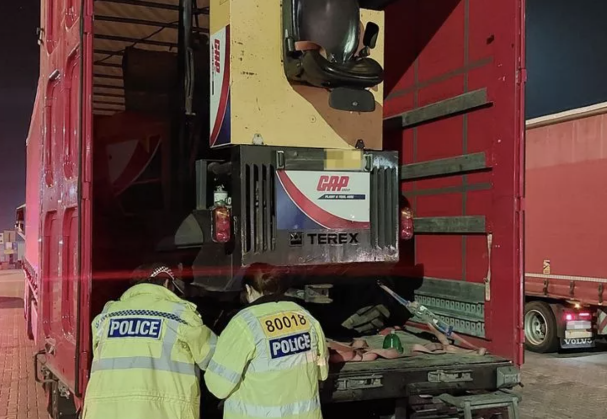 Stolen plant recovered at Harwich bound for Europe