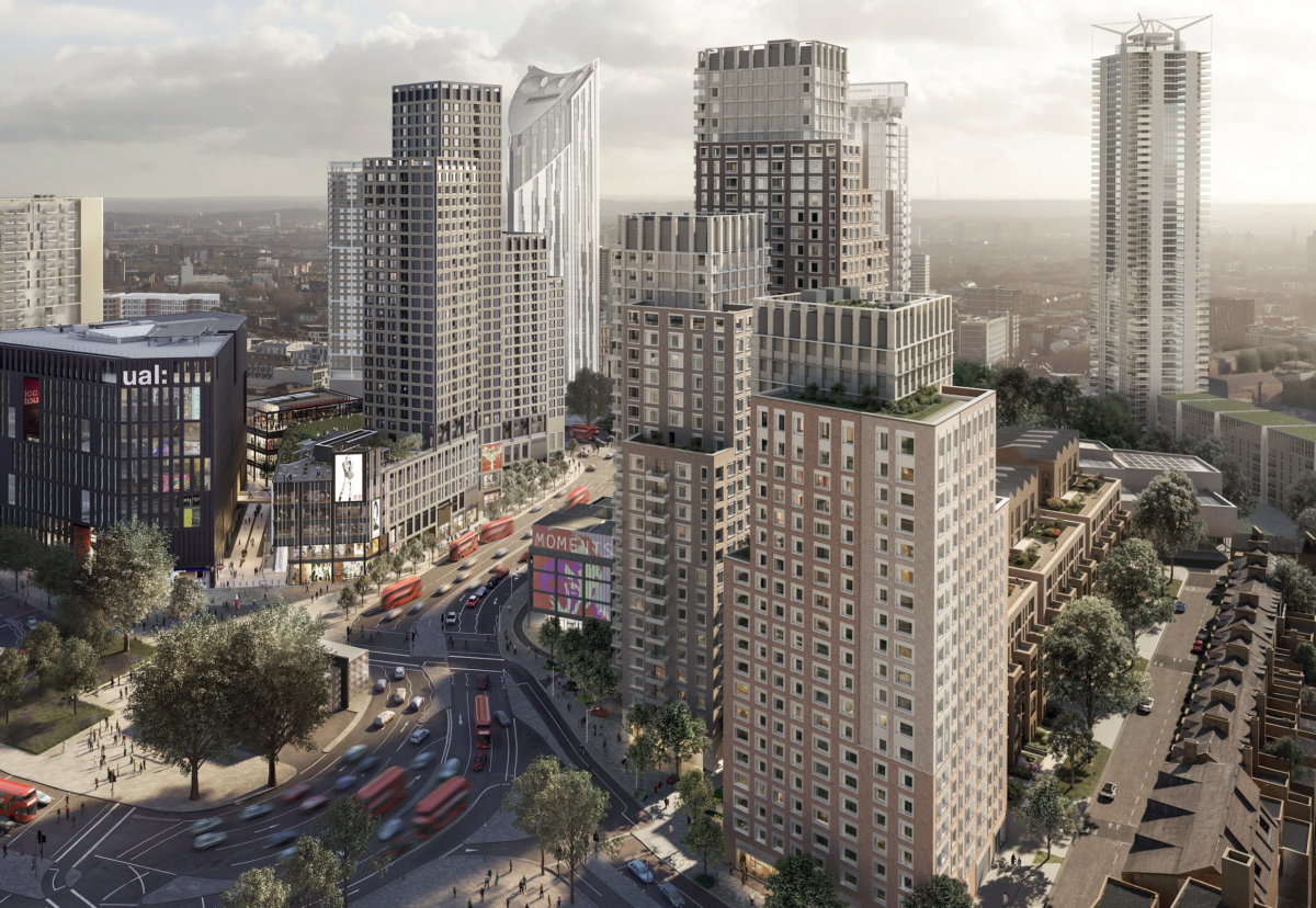 Front: CGI of Get Living's proposed Elephant and Castle West Site.