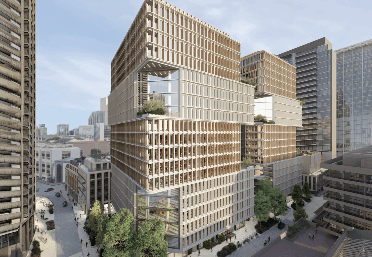 SOM's design is formed from two connected blocks rising to 20 and 21 storeys