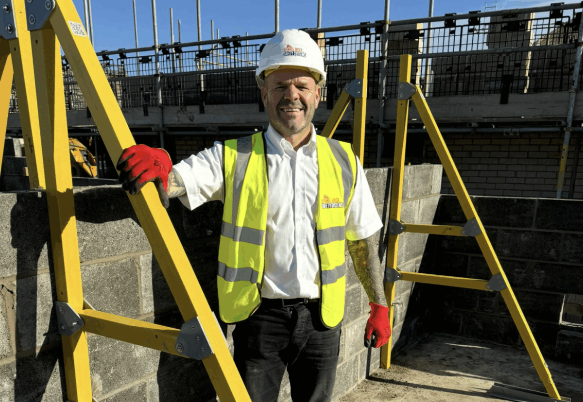 After overcoming a torrid time in the aftermath of the accident, Carl Harris is now taking his revolutionary Brick Bud wall support frame worldwide