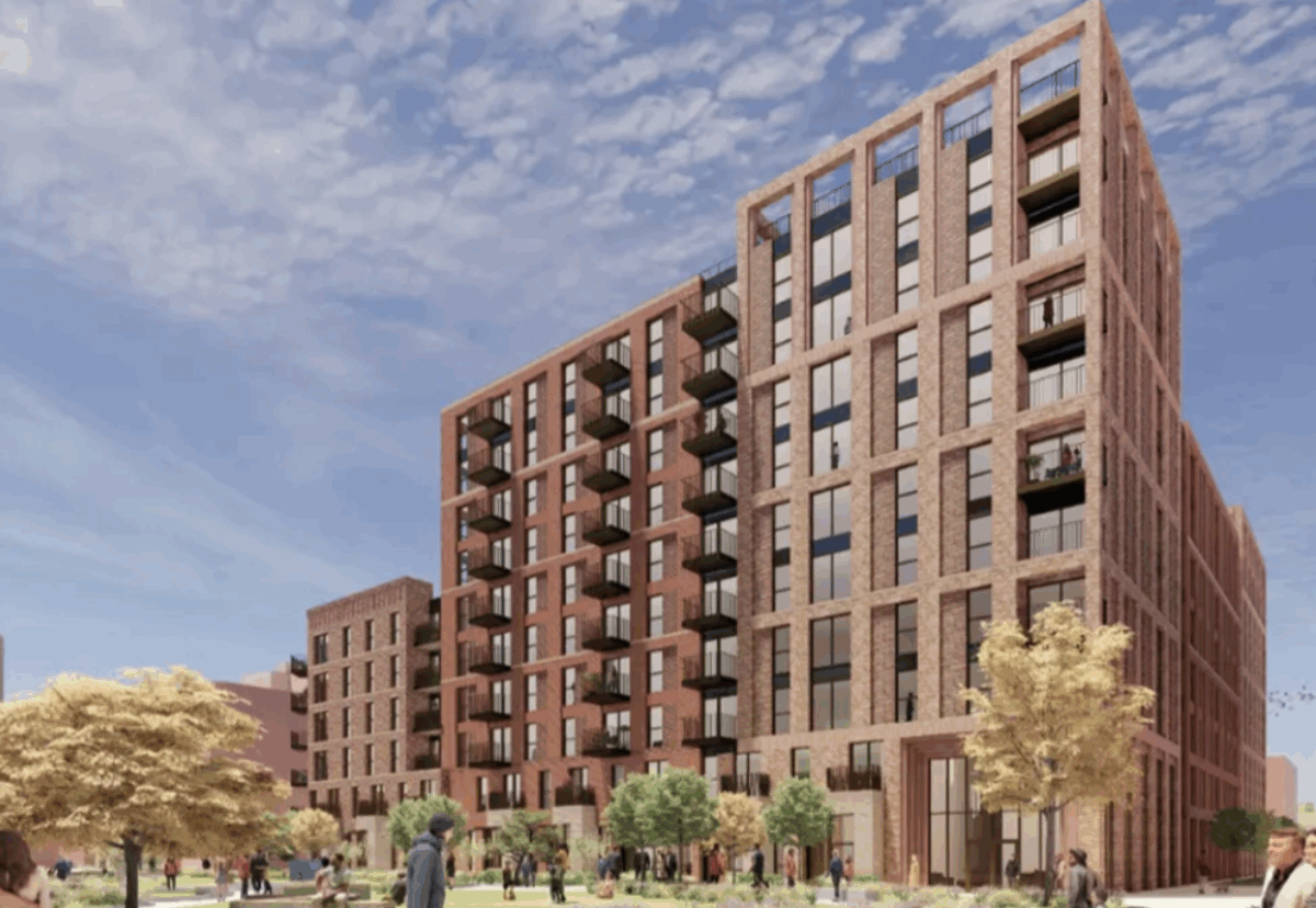 Part of the large 249- flat build to rent block in the heart of the Stretford Mall redevelopment