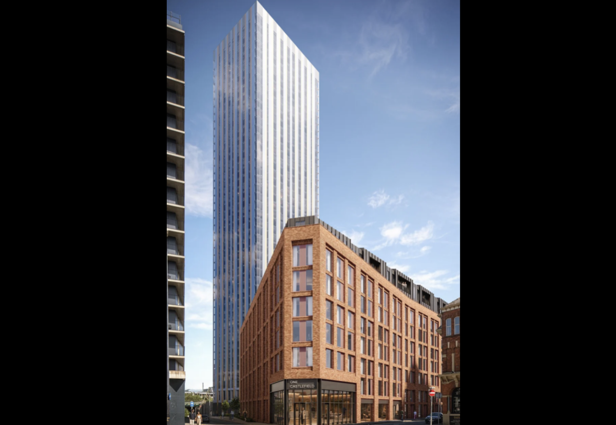Proposals for One Castlefield comprise two buildings of 8 and 46 storeys