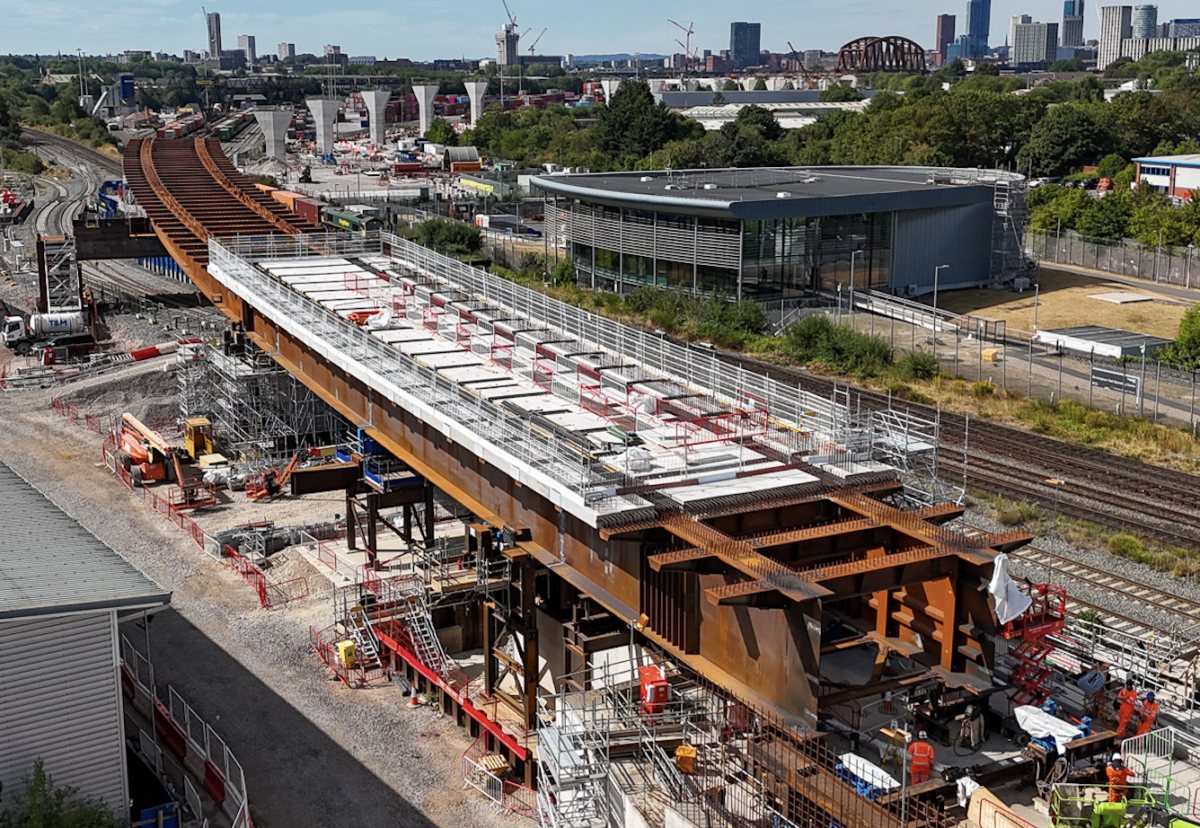 First 170m section in place on complex 700m curved viaduct