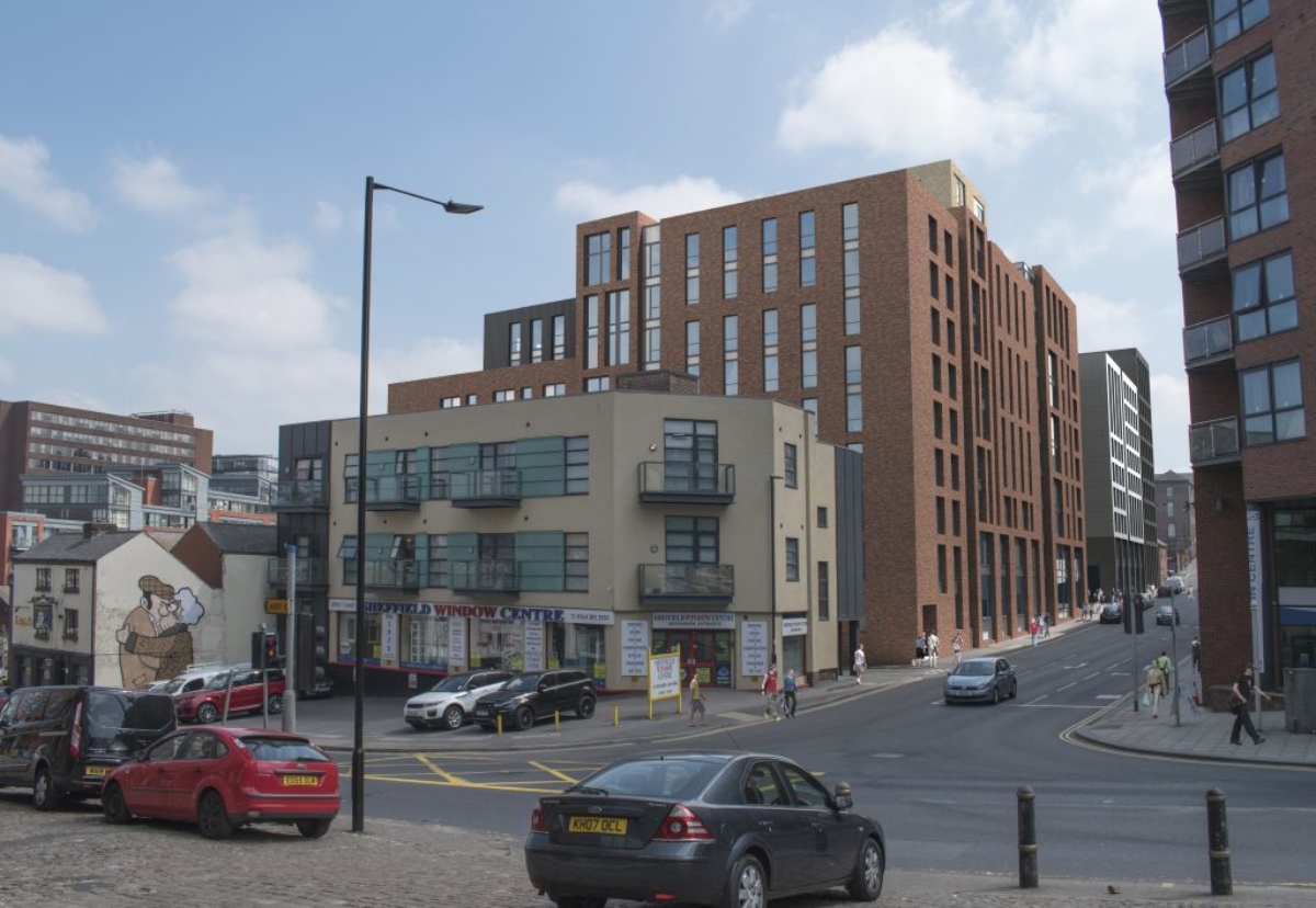 Planned Sheffield Steelworks House scheme on Rockingham Street