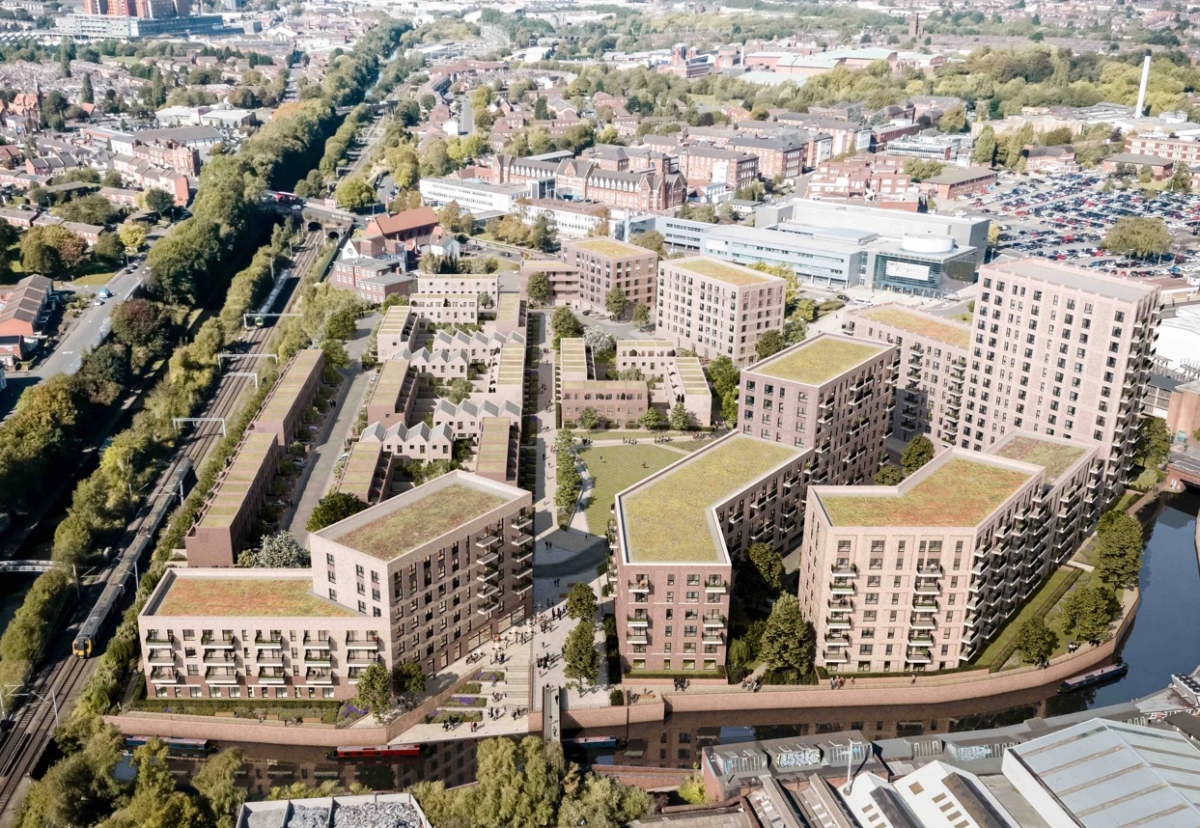 Plans to build more than 750 new homes on a derelict site on Birmingham’s Main Line Canal have been submitted to Birmingham City Council