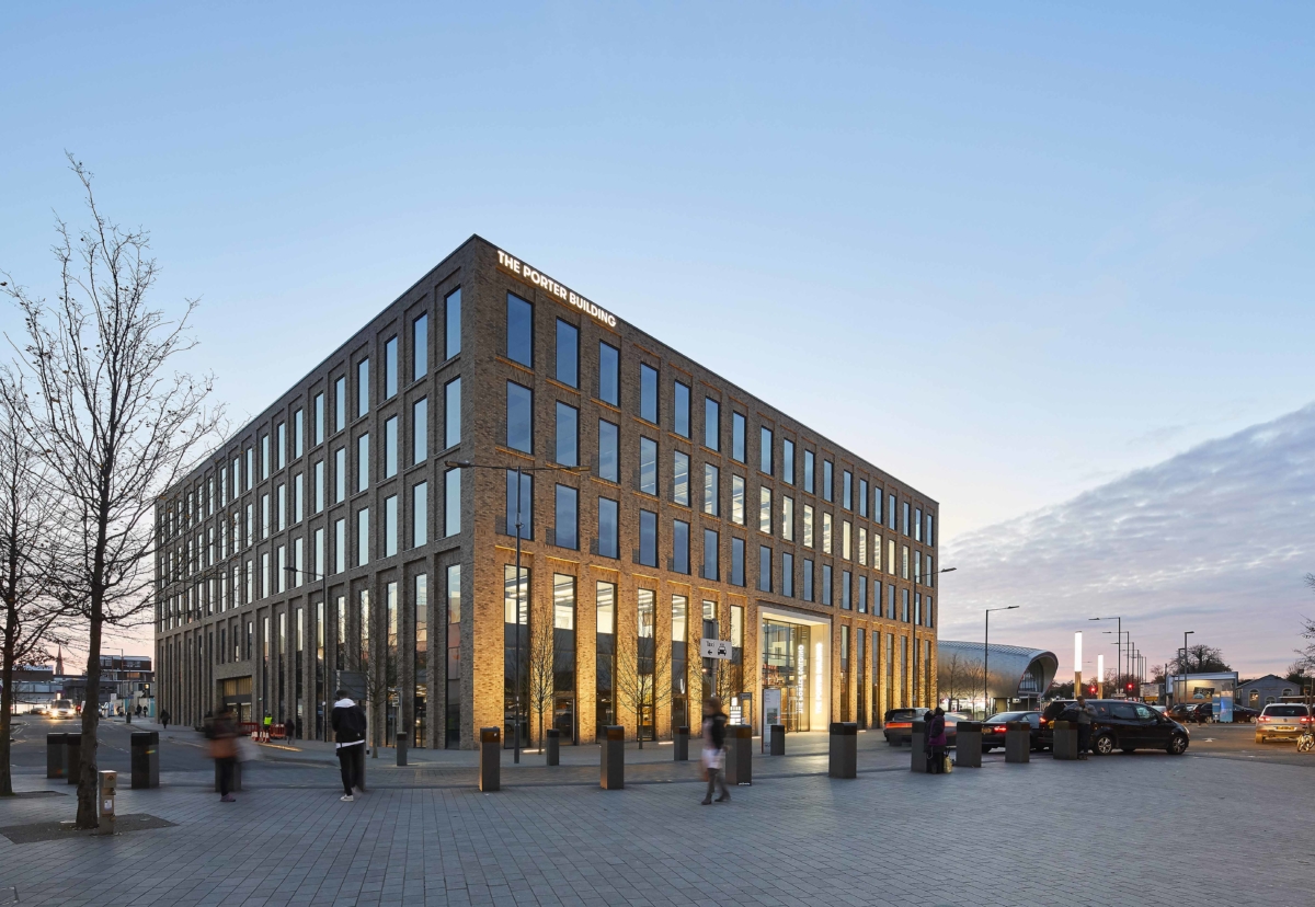 Bennett's ward-winning Porter Building, the first office in the UK to achieve WELL Building Gold Standard certification.