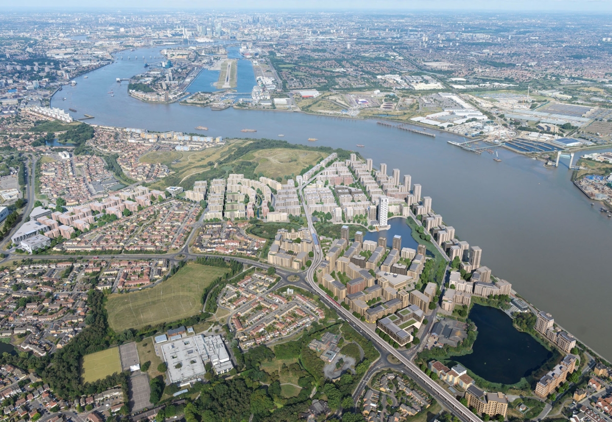 Early vision of Thamesmead Waterfront