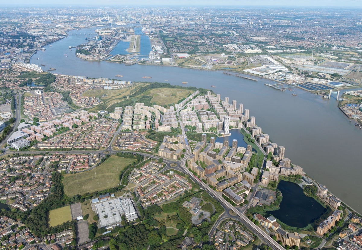 Early vision of Thamesmead Waterfront