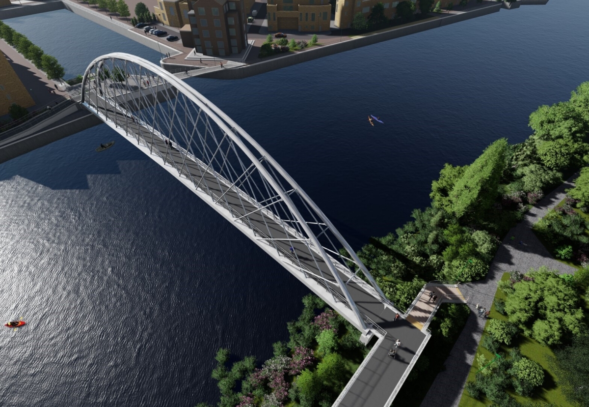 Planned new bridge over the River Trent
