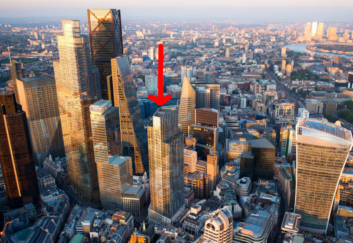 Image of existing and planned central London towers, including 1 Leadenhall building