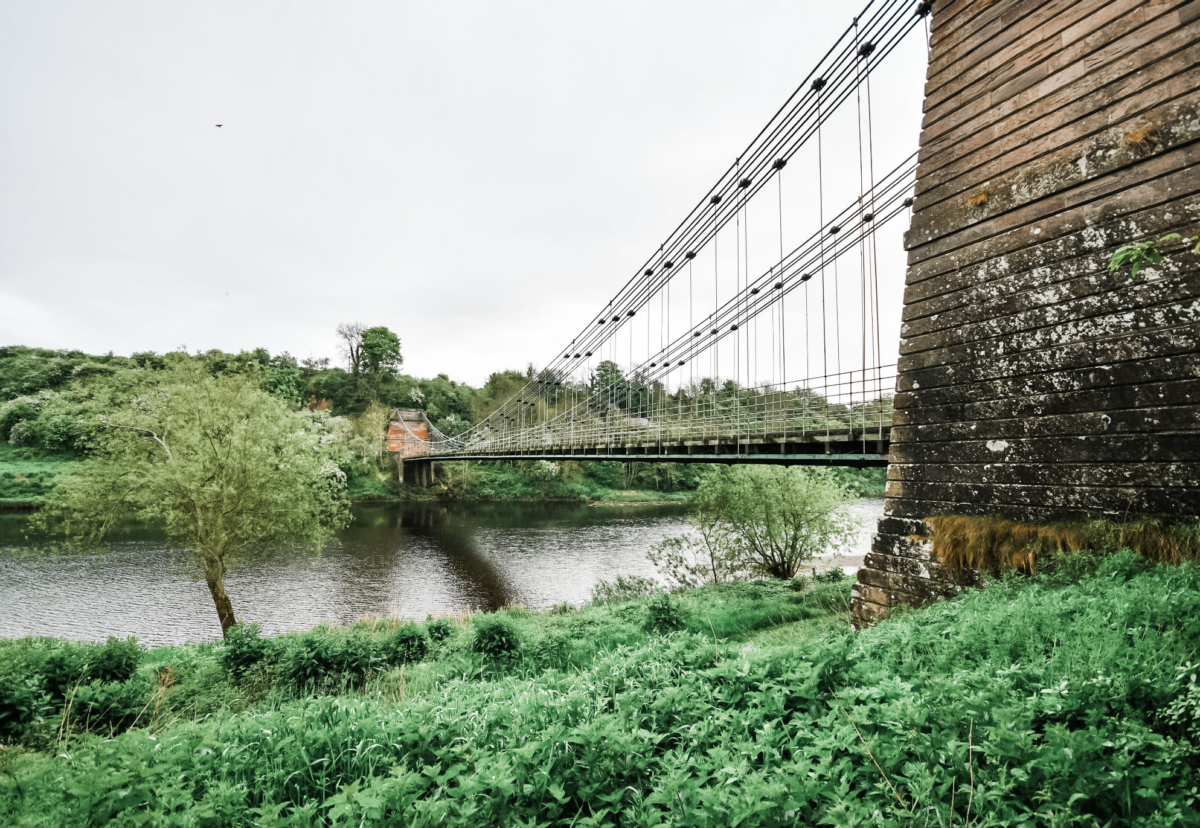  Historic crossing over the River Tweed from Horncliffe in Northumberland to Fishwick in Berwickshire