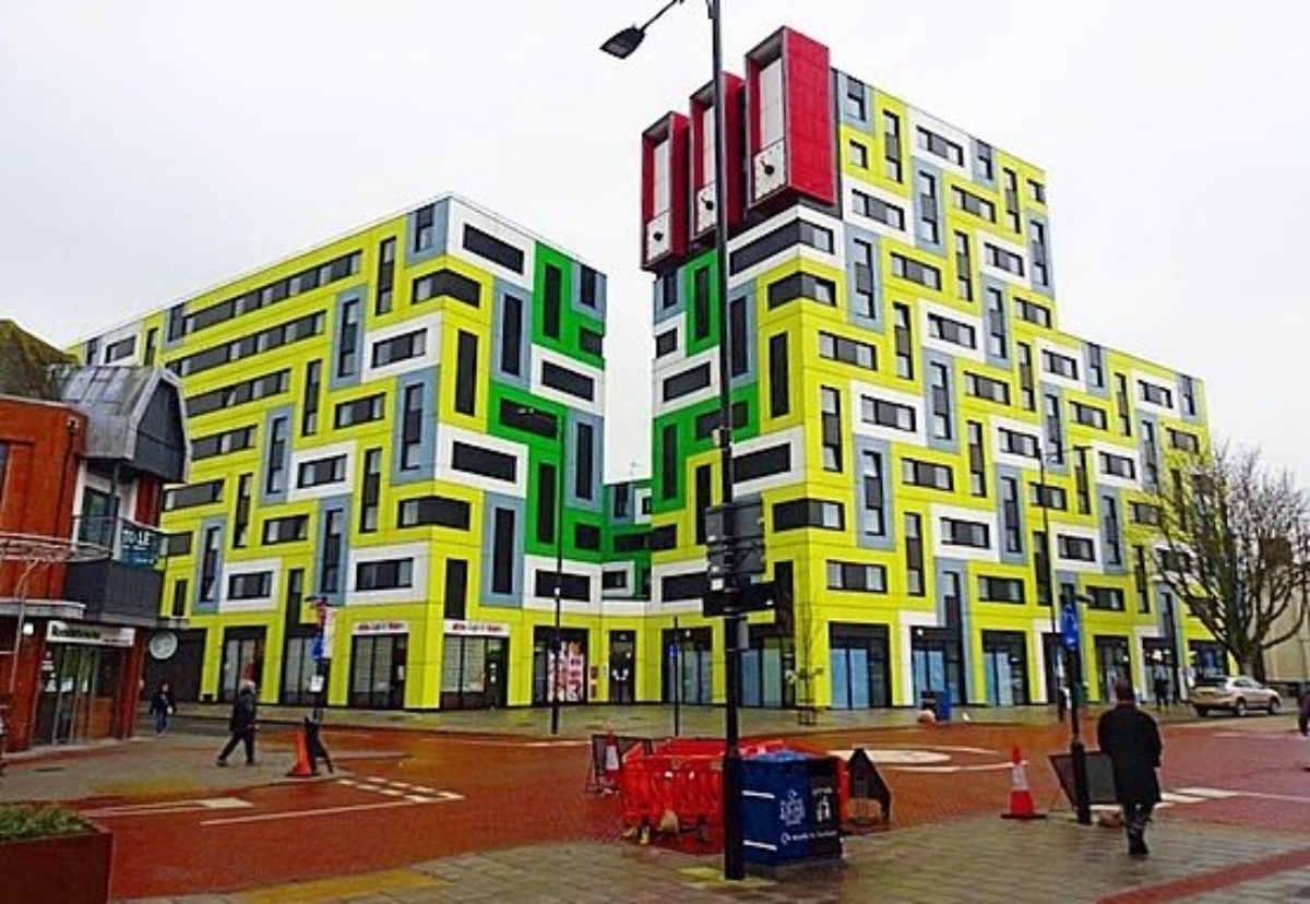 Brightly coloured cladding to be removed at University Square