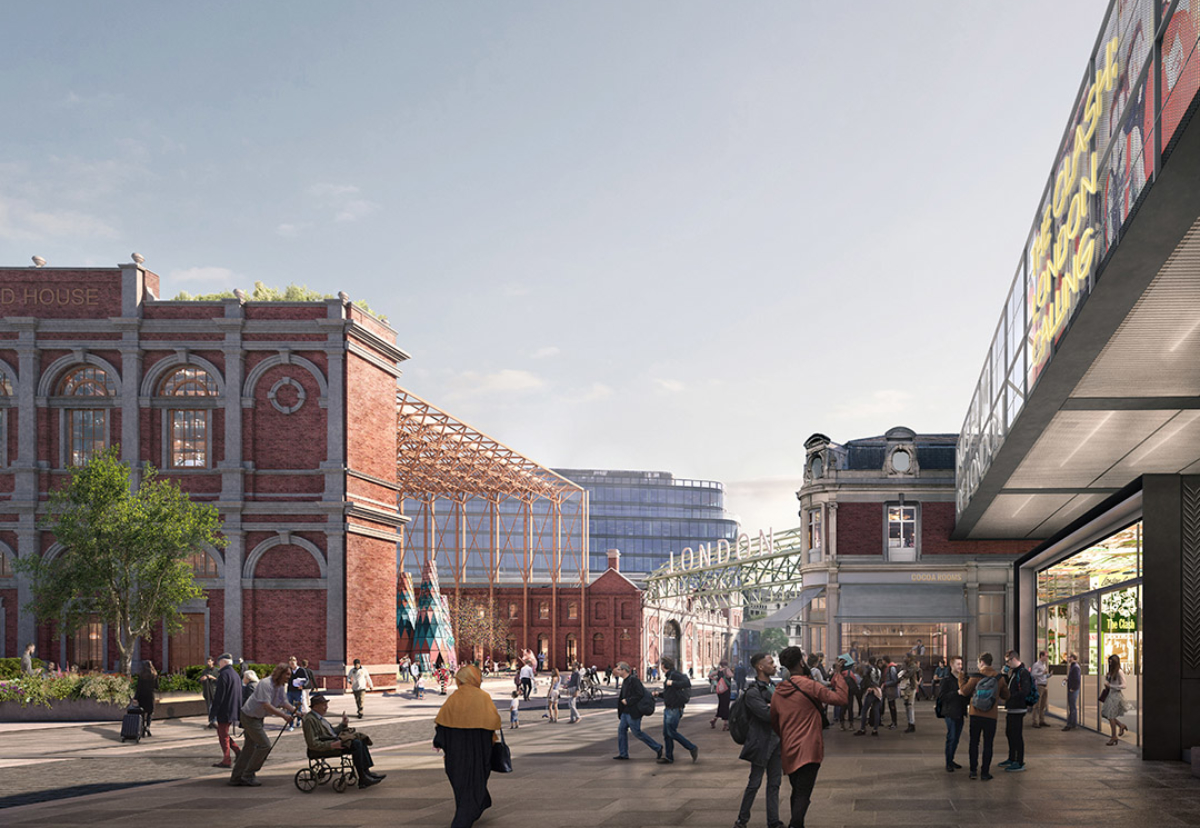 View of the old West Smithfield market buildings that will be restored