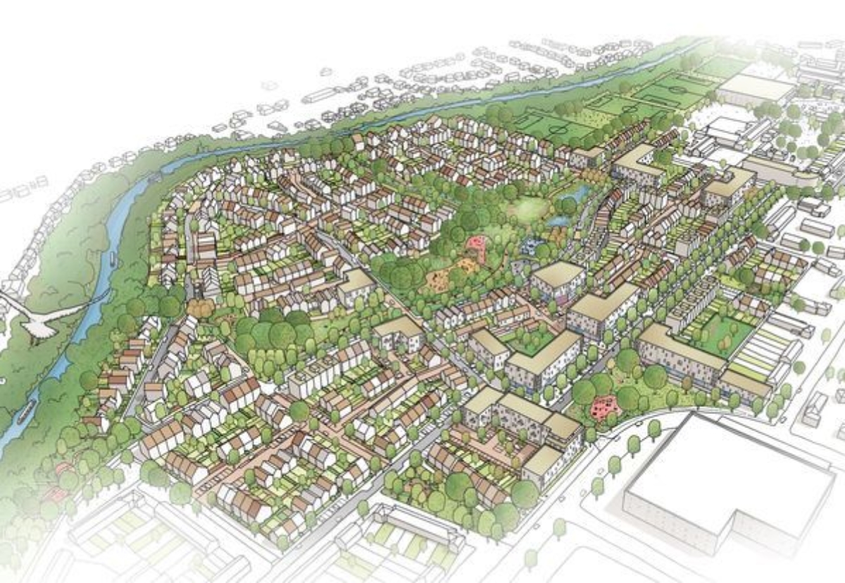 The regenerated area will have 952 new homes, a leisure centre, community and health facilities, nursery and new shops