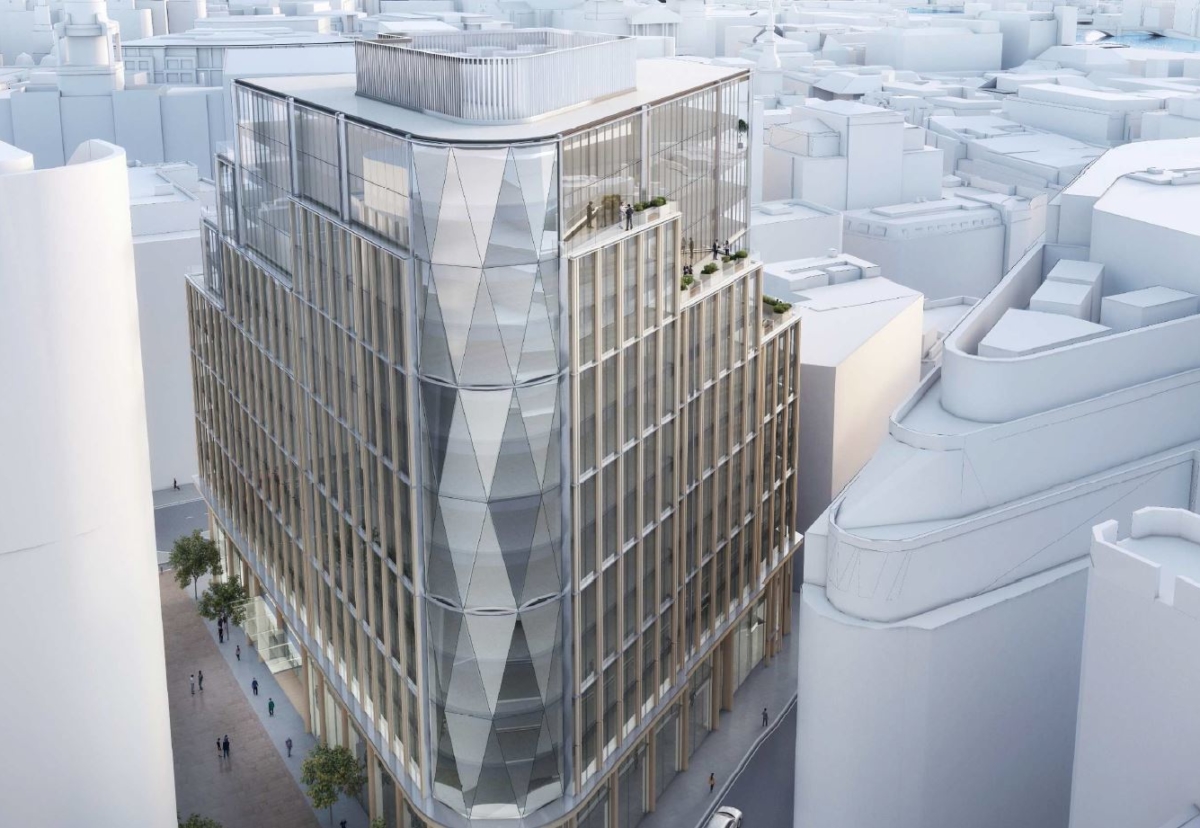 New Stonecutter Court building is designed as a new HQ building for a London tenant 