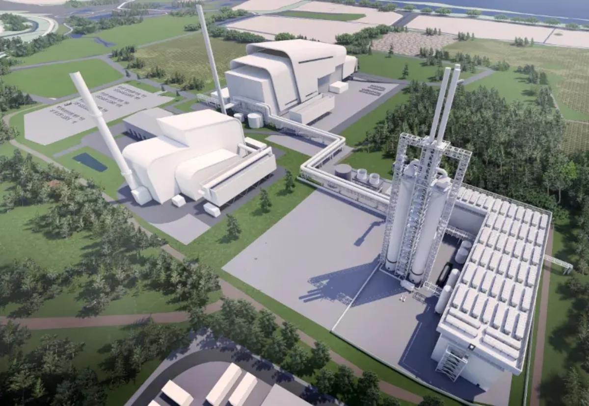 Planned carbon capture and storage plant at Protos ERF in Cheshire
