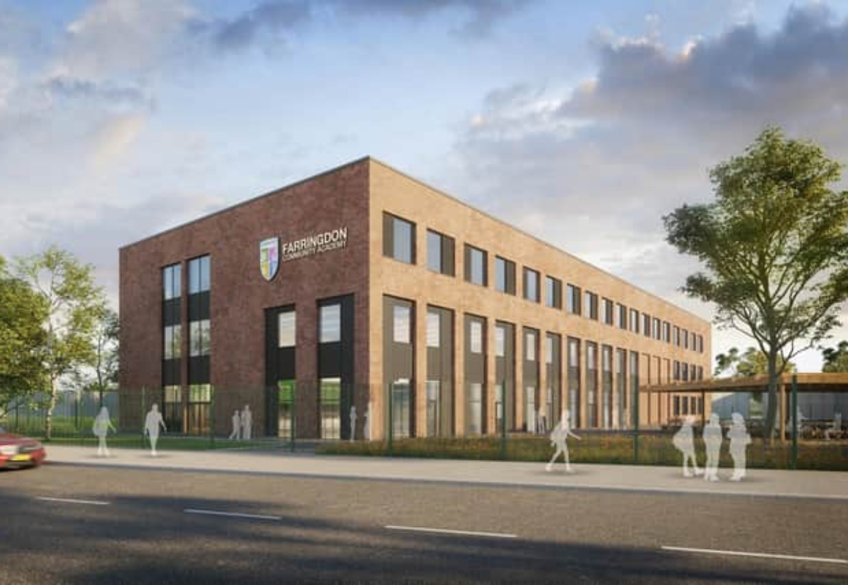 12,000 sq m Farringdon Community Academy project was designed by Ryder Architects