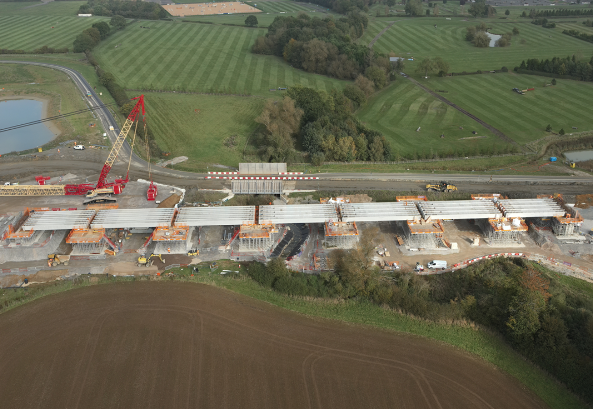 First HS2 viaduct completes deck beam installation 