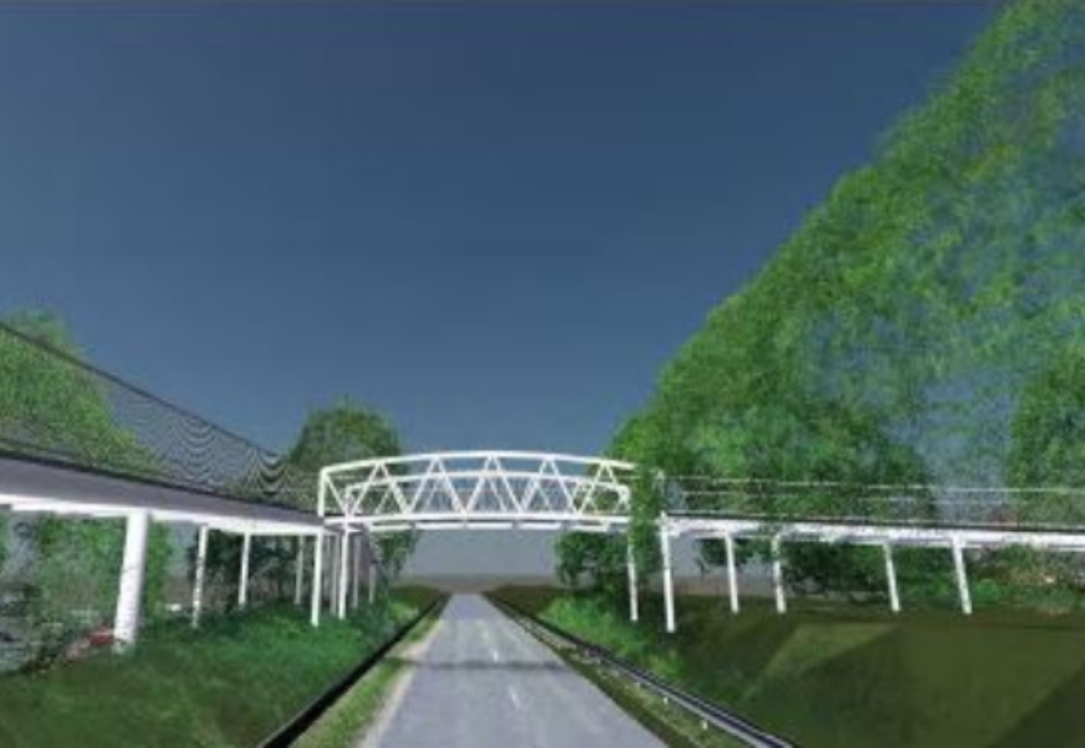 Planned walking and cycling bridge in Bromsgrove over the A38