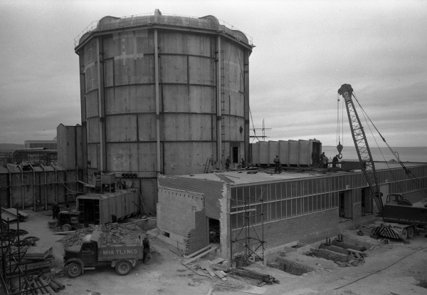 Construction work back in the 1950s