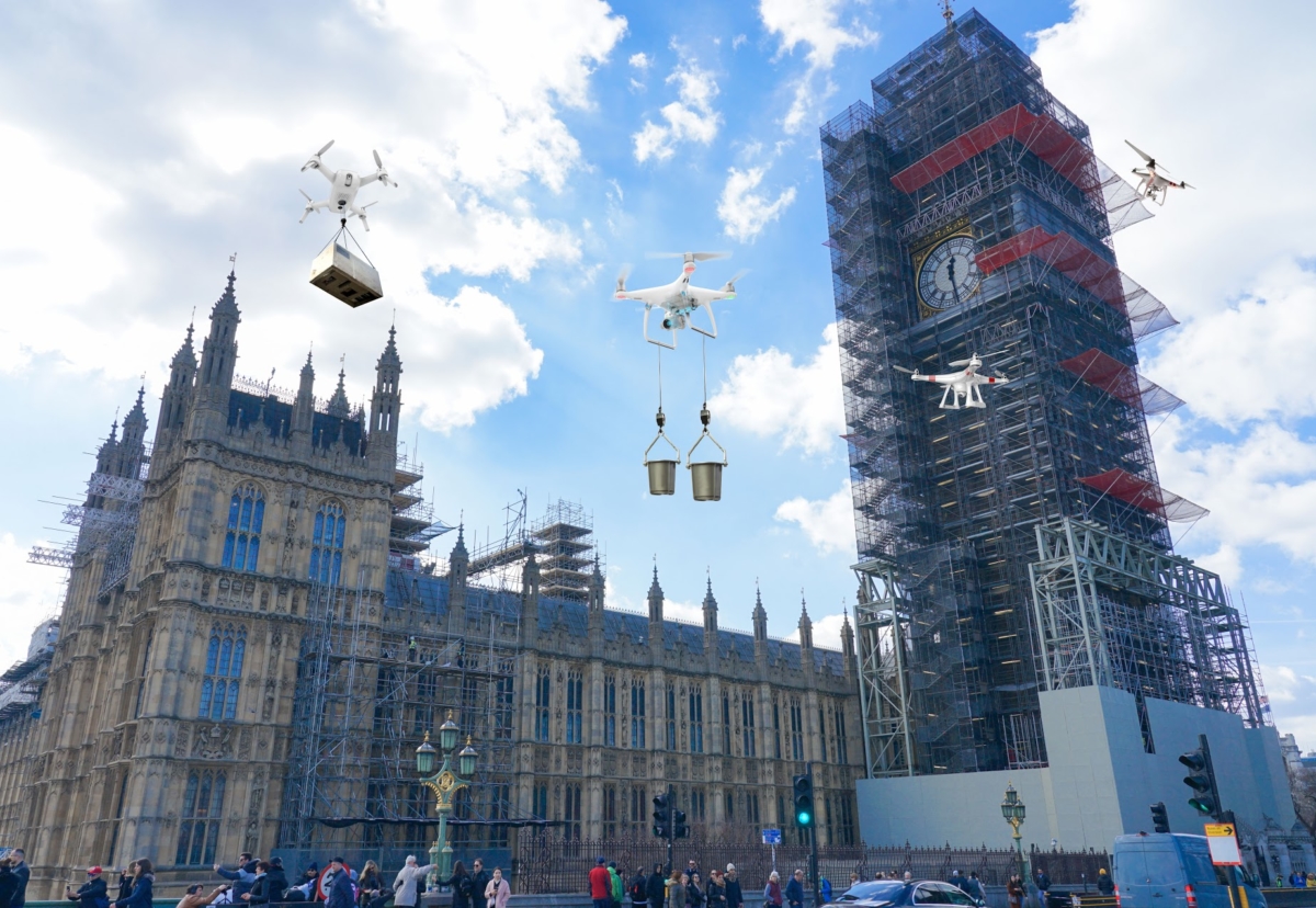 Drones could be used to deliver materials to all parts of sites