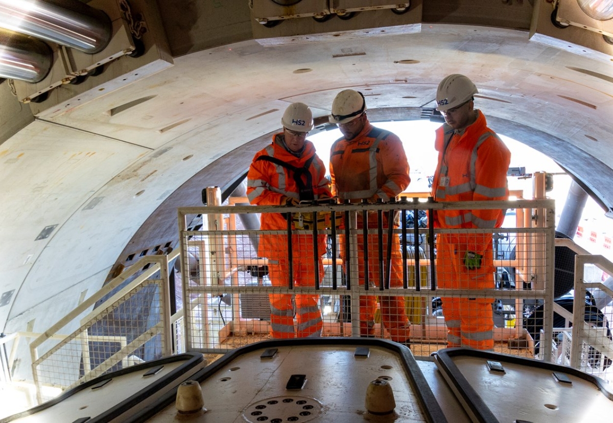 HS2 CEO Mark Thurston pushed the button to start HS2’s tunnel boring machine on its one-mile journey 