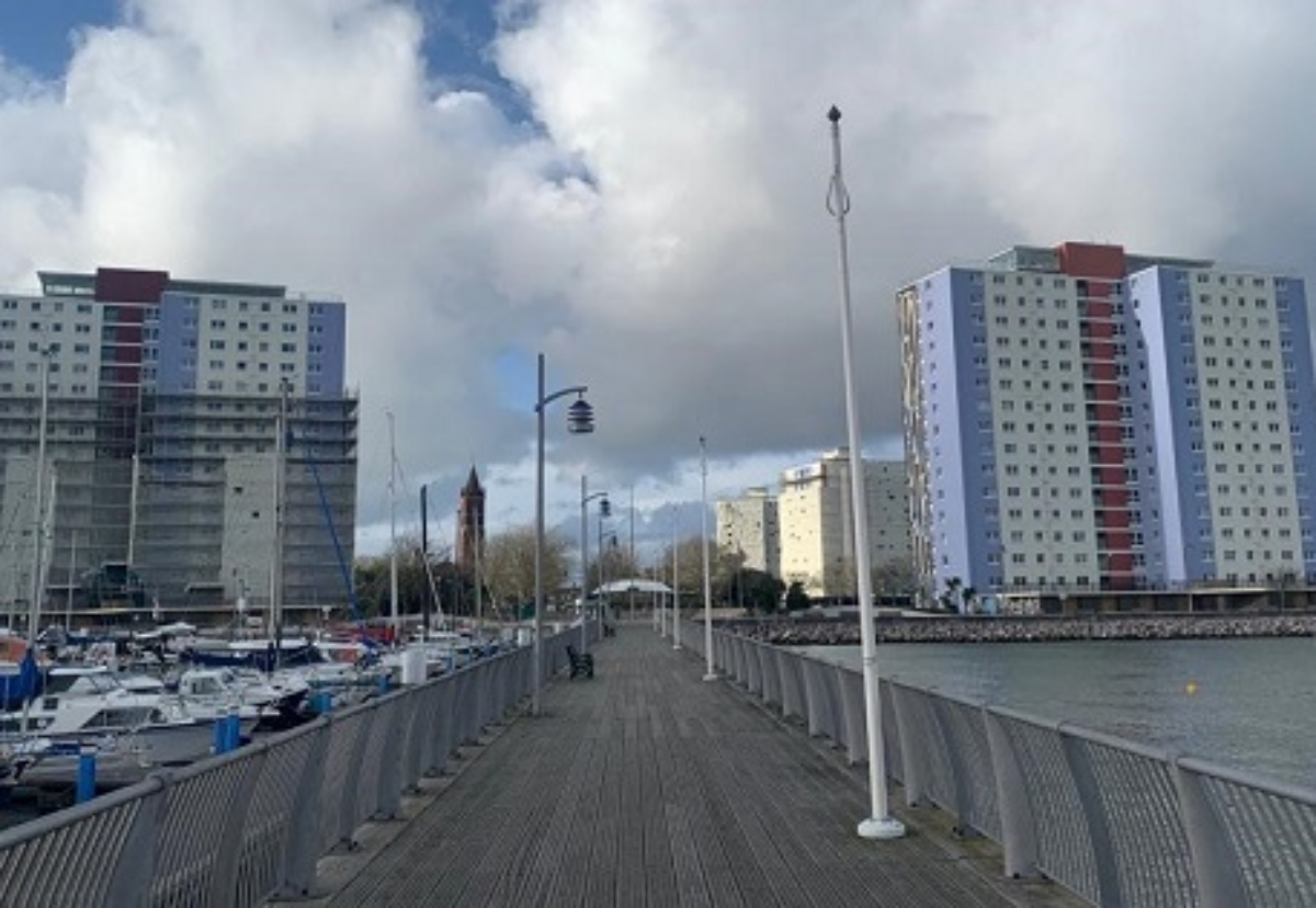 Recladding work is now complete at Hyde's Gosport towers