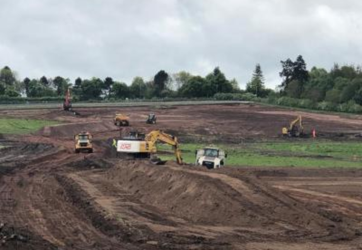 Earthworks taking place earlier this year
