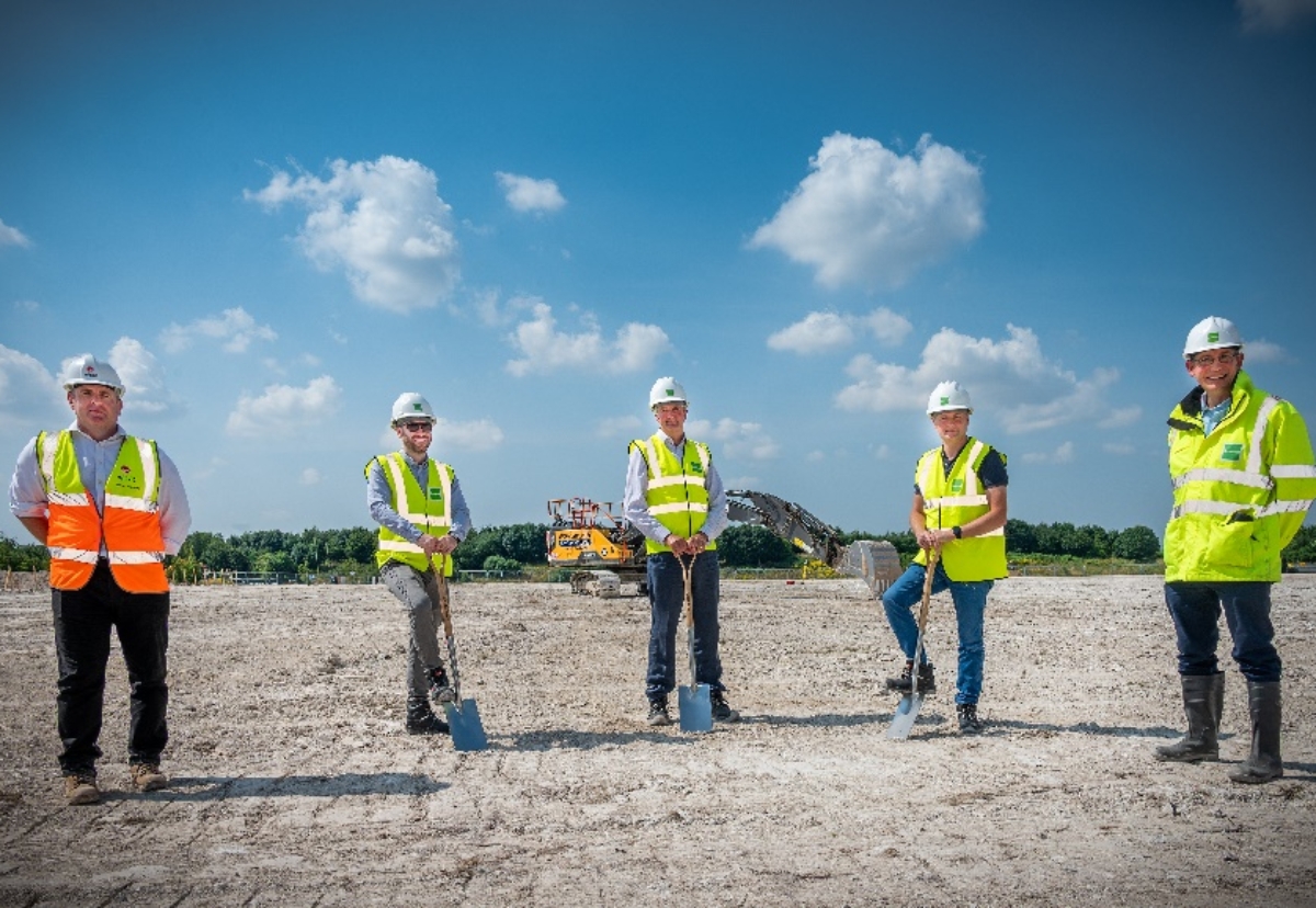 Ground breaking ceremony at the site