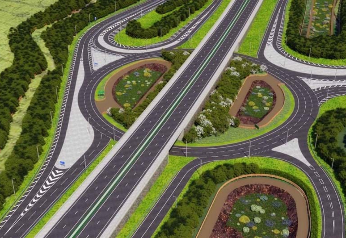 Type of Flyover Junction. The Slack of Roundabout.