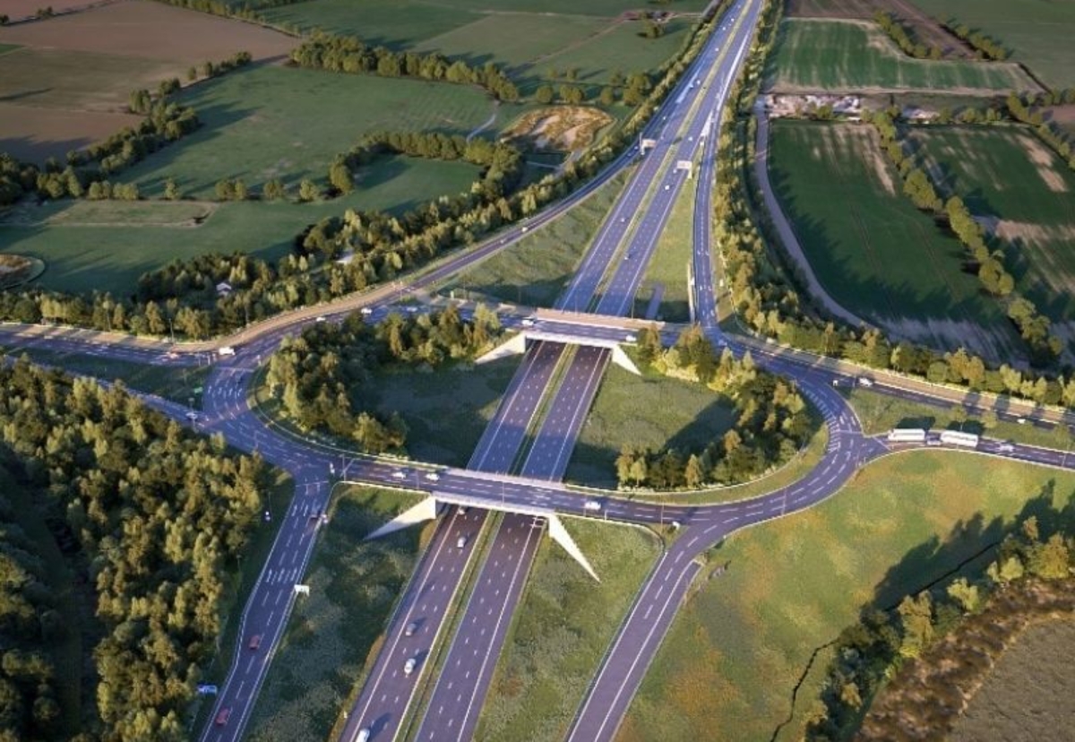 Junction 10 improvement scheme will include a roundabout built above the motorway.