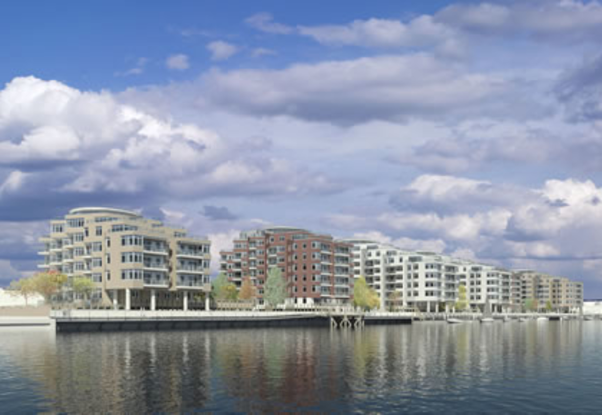 Artist's impression of the proposed aerial view of the Southern Housing Group's Free Wharf development